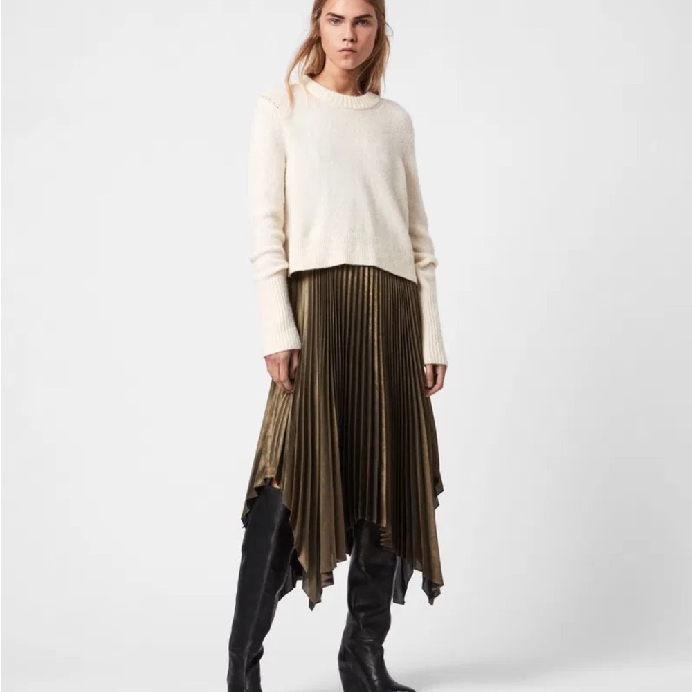 All Saints 2 in 1 lerin  Asymmetrical midi Dress